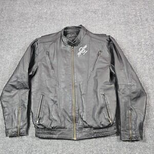 Motorcycle Riders Club of America Jacket‎ Mens Medium Black Leather Life Member